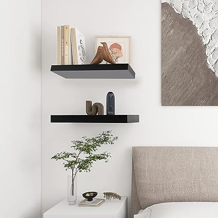 Floating Shelves for Wall 2PCS- (Black)