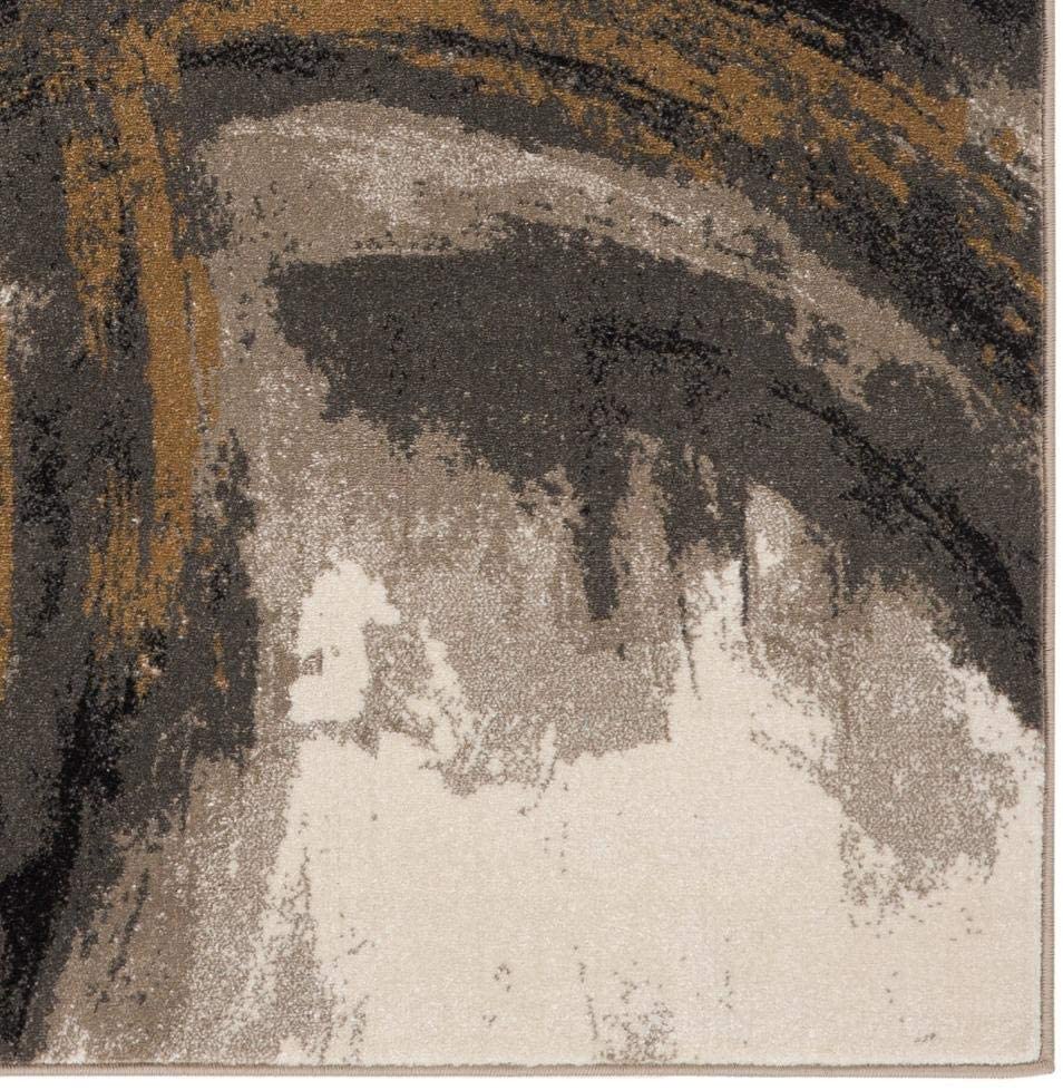 Lagos Collection Beige Geometric Soft Area Rug