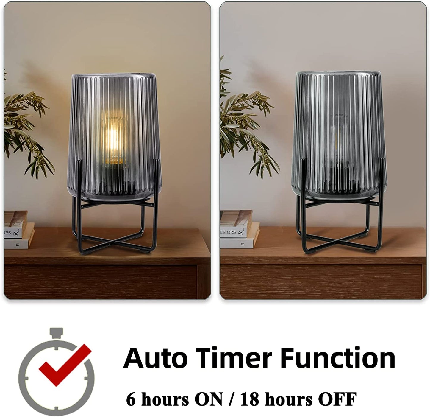 Battery Operated Small Accent Lamp with Timer