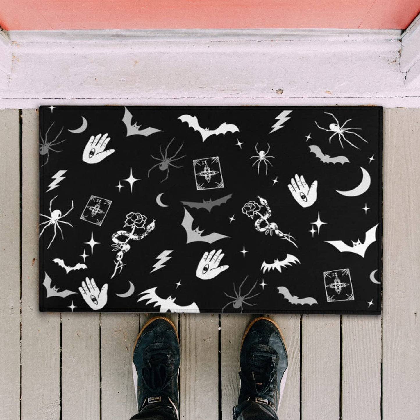 Set of 2- Plant Floral Butterfly Kitchen Rugs with Runner Decor Accessories Things - 17x30 and 17x48 Inch