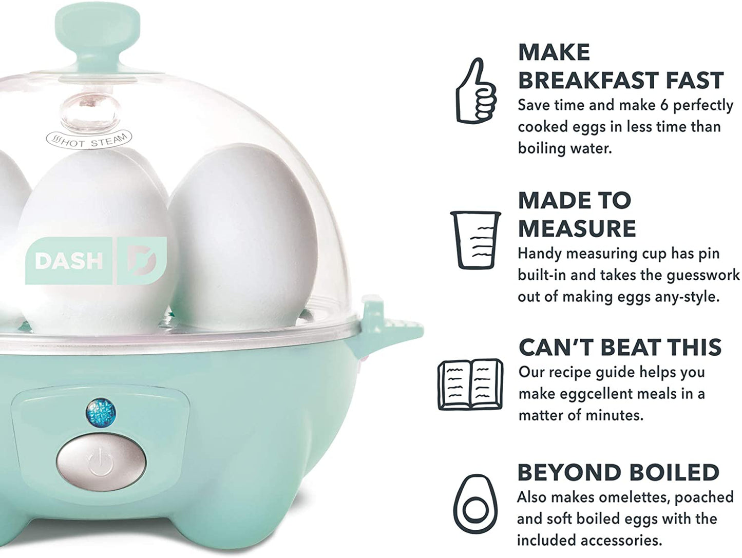Electric Rapid 6 Eggs Cooker W/ Auto Shut Off