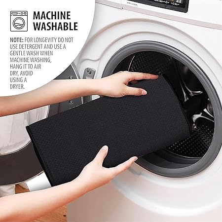 Super Absorbent Microfiber Premium Dish Drying Mat Dual Surface (Black)