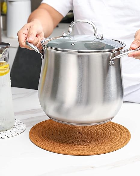 5 Pcs Trivet Hot Pot Holders Pads: 1 Pcs 11.8 inches - 4 Pcs 7 inches