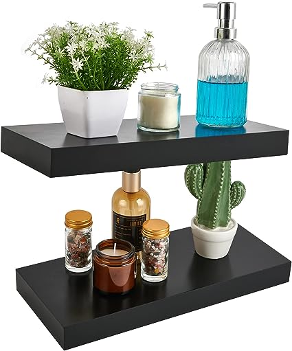 Floating Shelves for Wall 2PCS- (Black)