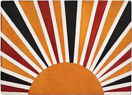 Sun Print Machine Washable Area Rugs-5x7 Rug