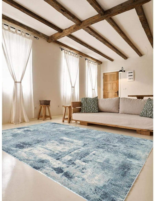 Kingsbury Collection Abstract Gray Modern Area Rug