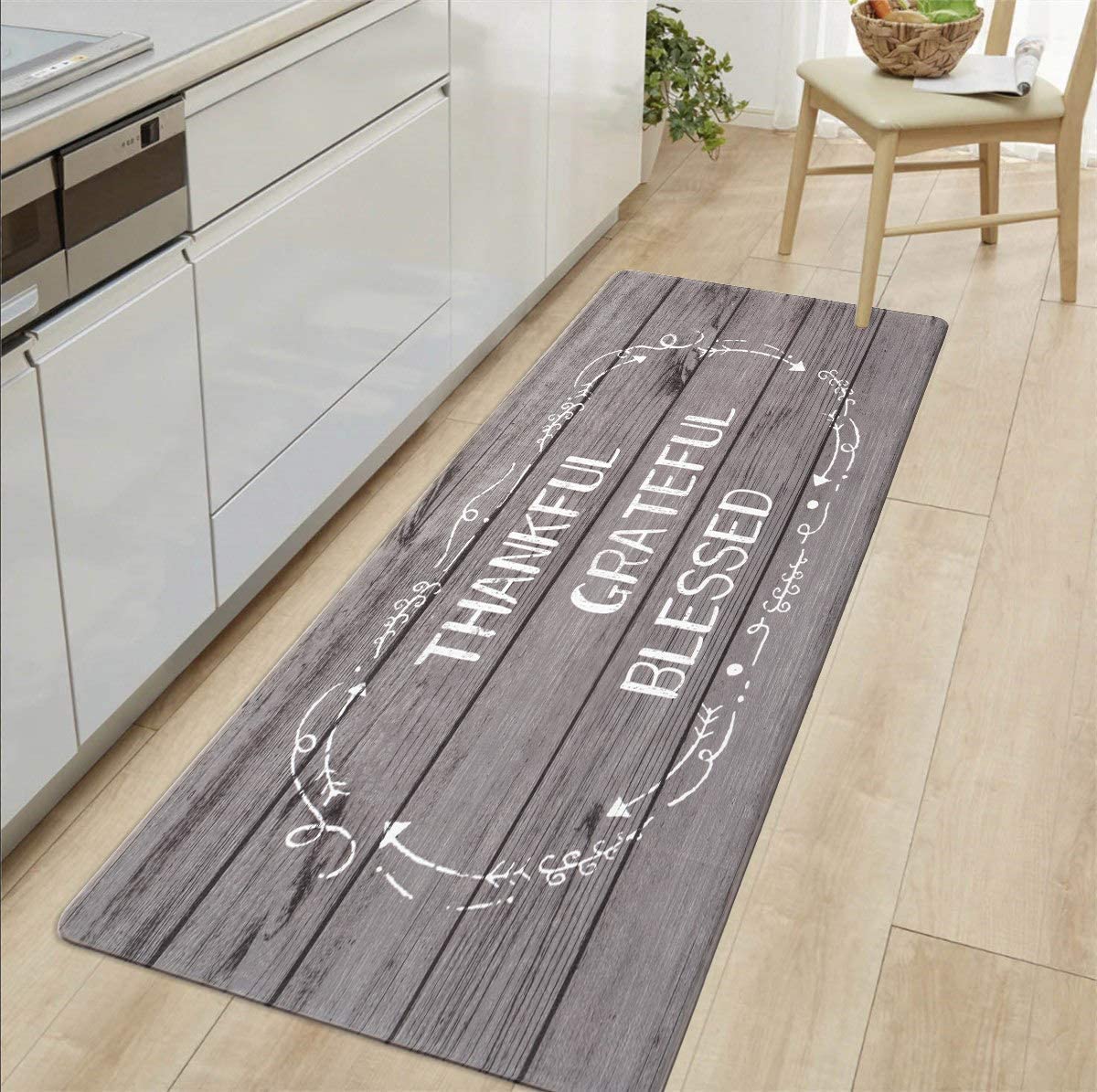 Thankful Anti Fatigue Standing Mat 18" x 30" Gray