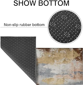 Set of 2,Anti Fatigue Mats for Kitchen Floor, Comfort Standing, Non-Slip Washable Cushioned Anti Fatigue Rug, 17'' X 47'' + 17'' X 30''…