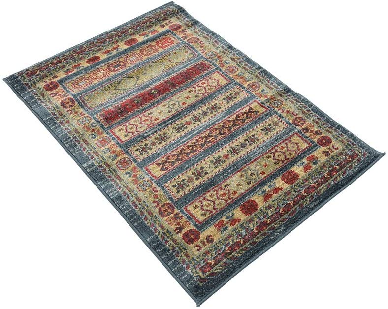 Tribal Pattern Blue Soft Area Rug