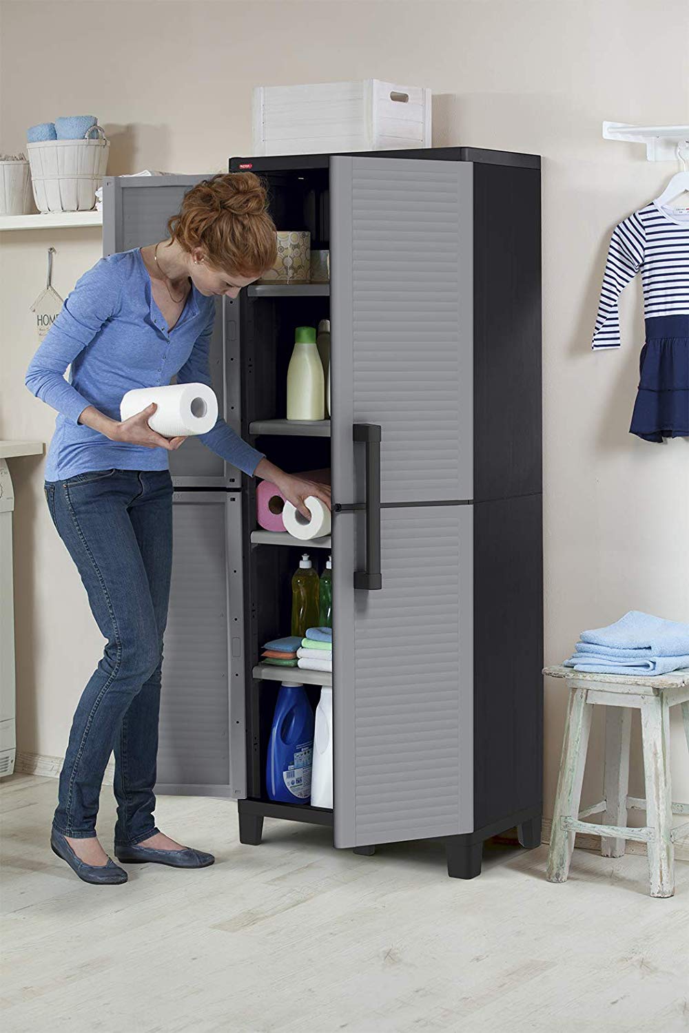 Home Garage Storage Cabinet with Doors and Shelves