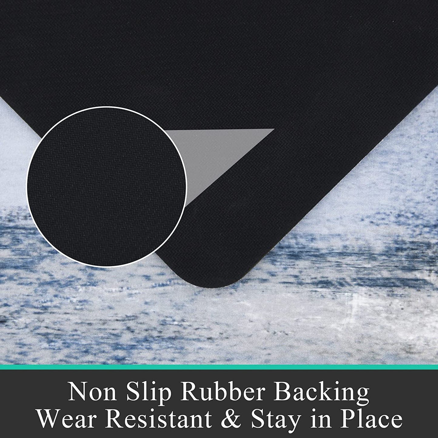 Sets 3 Farmhouse Non Skid Washable Cushioned Area Waterproof Rug