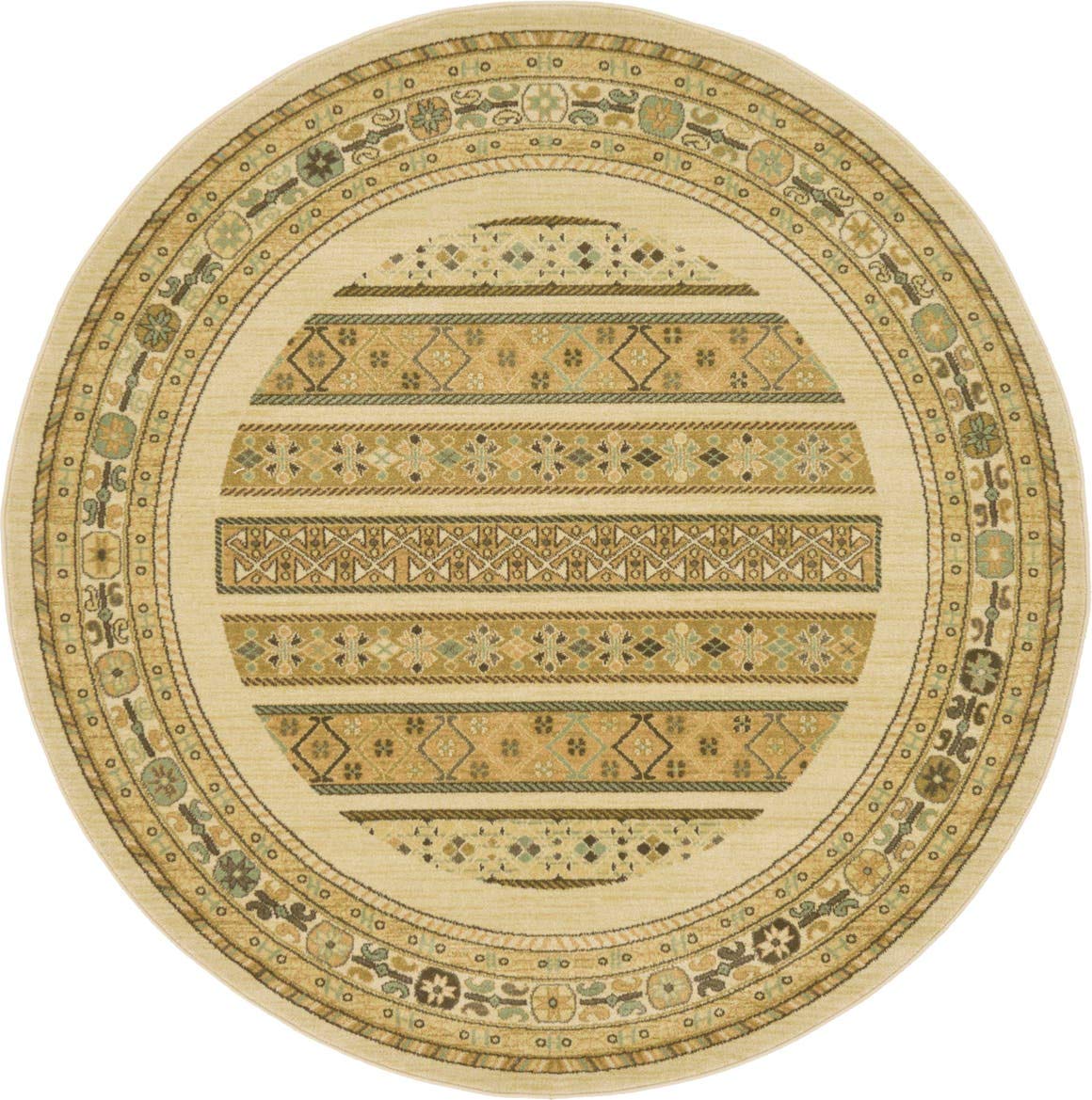 Tribal Pattern Beige Soft Area Rug