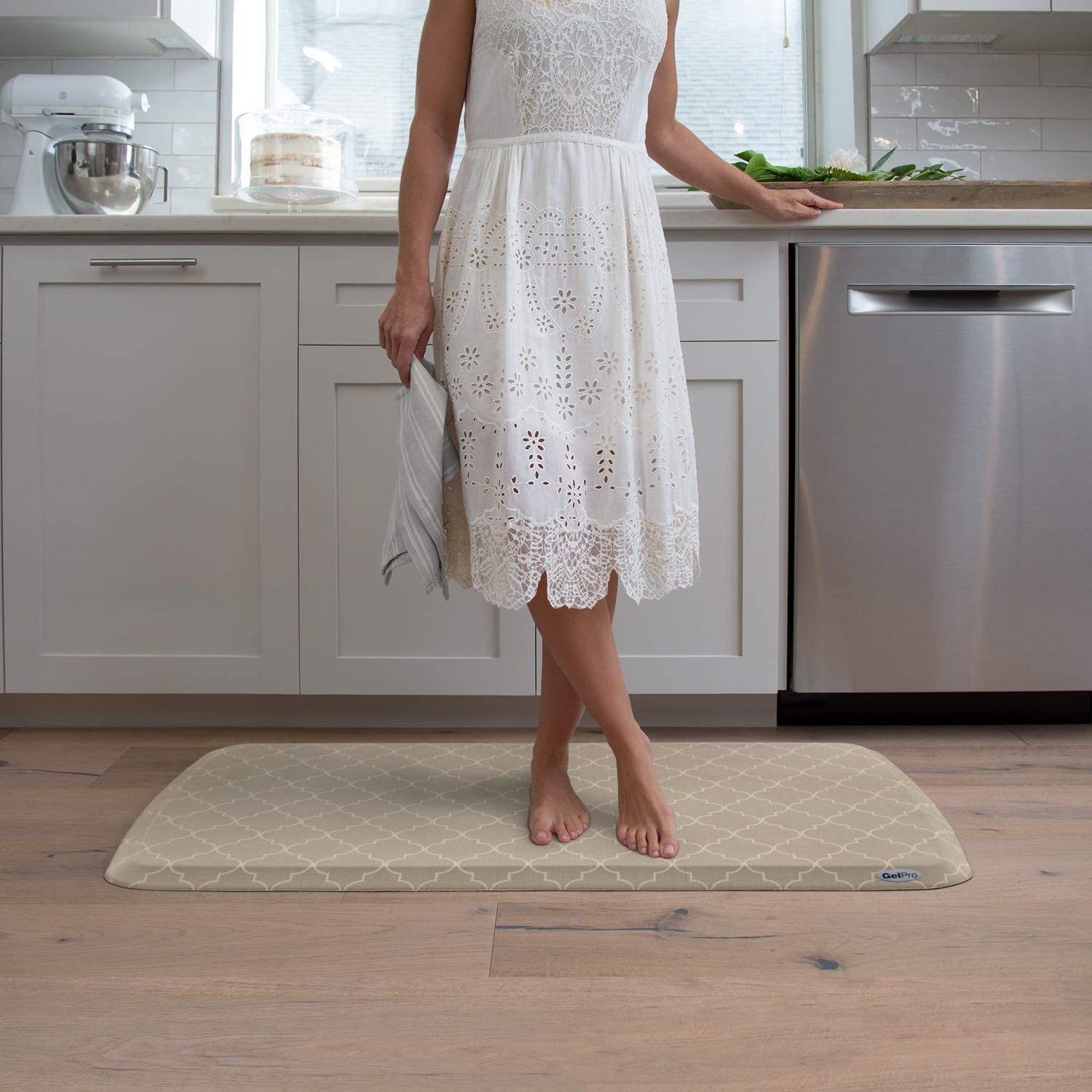 Linen Truffle Elite Premier Gel & Foam Anti-Fatigue Kitchen Floor Comfort Mat, 20" x 36"