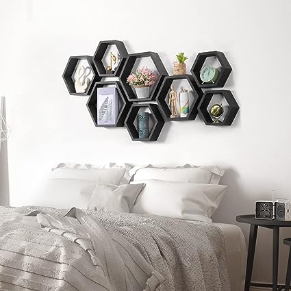 Hexagonal Floating Shelves Set of 6