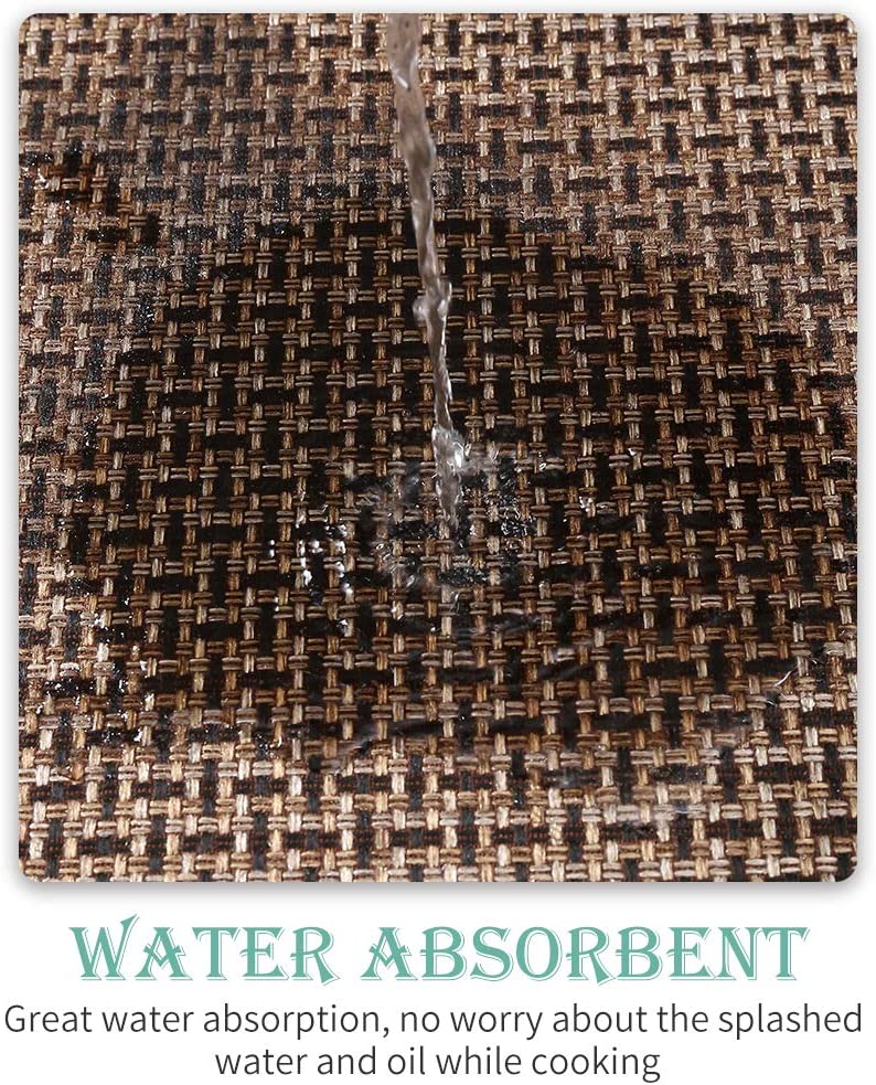 Non Skid Washable, Absorbent 2 PCS Set Kitchen Rugs and Mats -  20"x32"+20"x48"