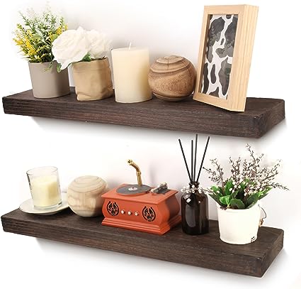 24 Inch Floating Wall Shelf Set of 2,