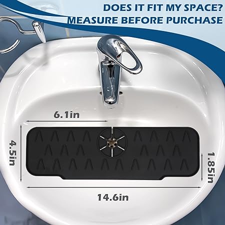 Silicone Faucet Soap Tray and Sponge Holder Faucet Handle Drip Capture Tray,