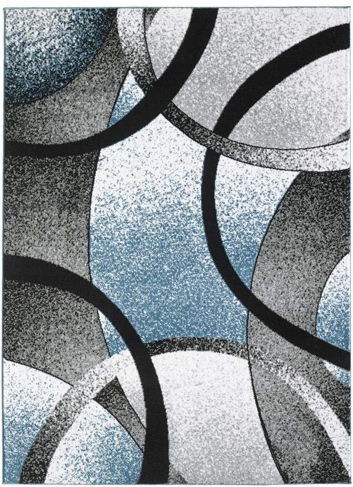 Howell Collection Blue Geometric Soft Area Rug