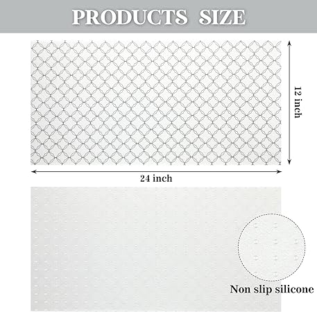 10 Pcs Absorbent Nonadhesive Refrigerator Liners, (Cool,12 x 24 Inch)