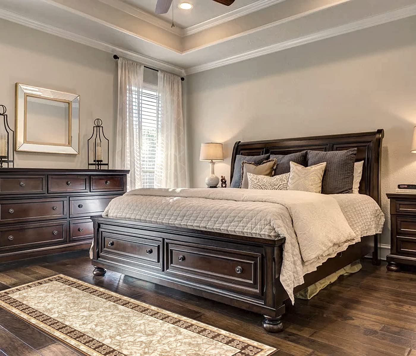 Non Slip Rubber Back Kitchen Rug Anti Slip Stair Treads (Emy-BGE, Runner (20"x59"))