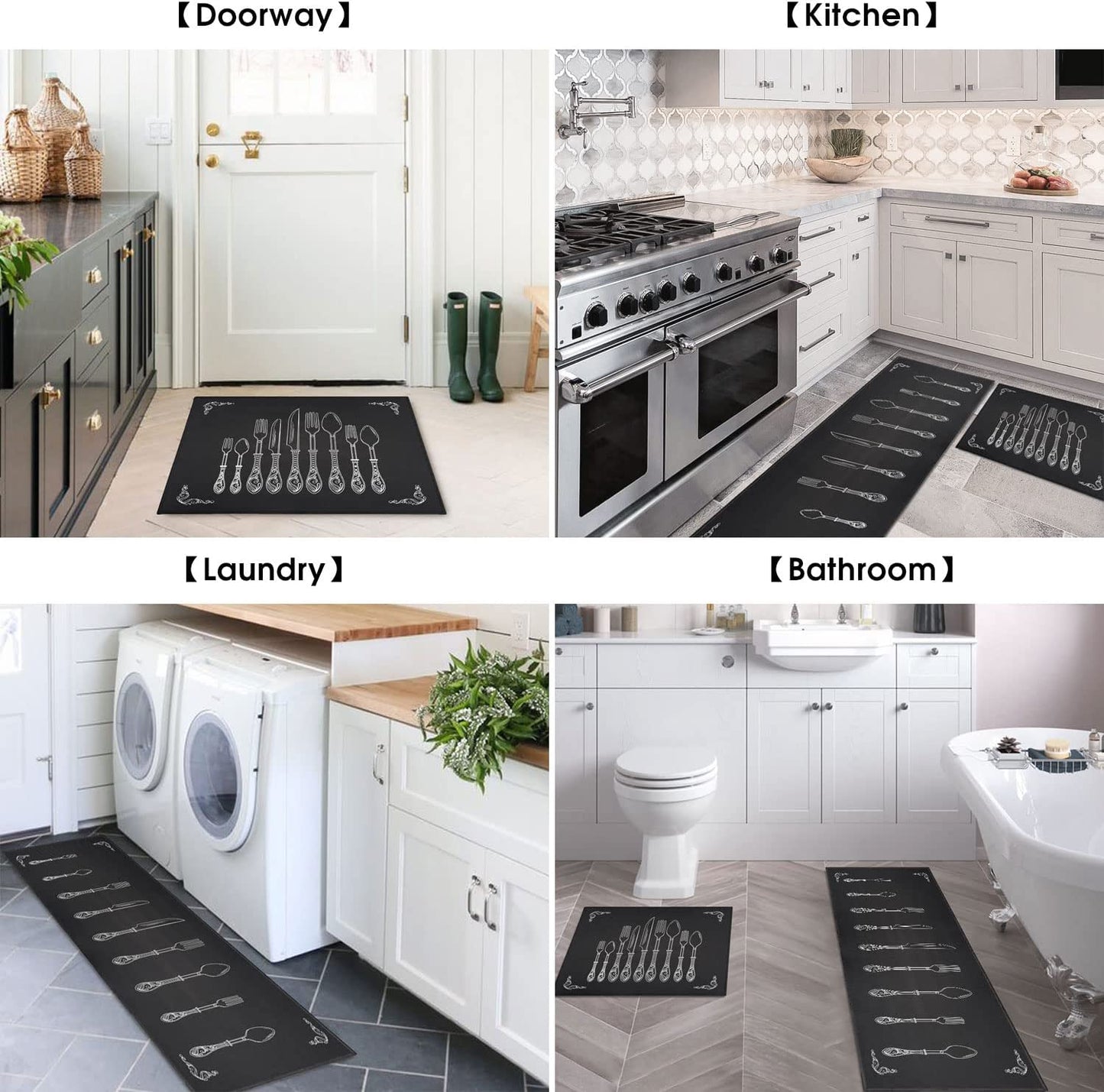 Set of 2 Wine Kitchen Decor Stain Resistant 17 x47.2+17inx30in