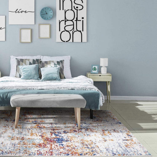 Beverly Collection Modern Soft Area Rug Multicolor
