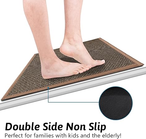 Non Skid Washable, Absorbent Kitchen Runner Rug, Kitchen Floor Mats for in Front of Sink, Laundry Room Rug, Doormat, Entryway Rugs Indoor(Black,20" x 32")