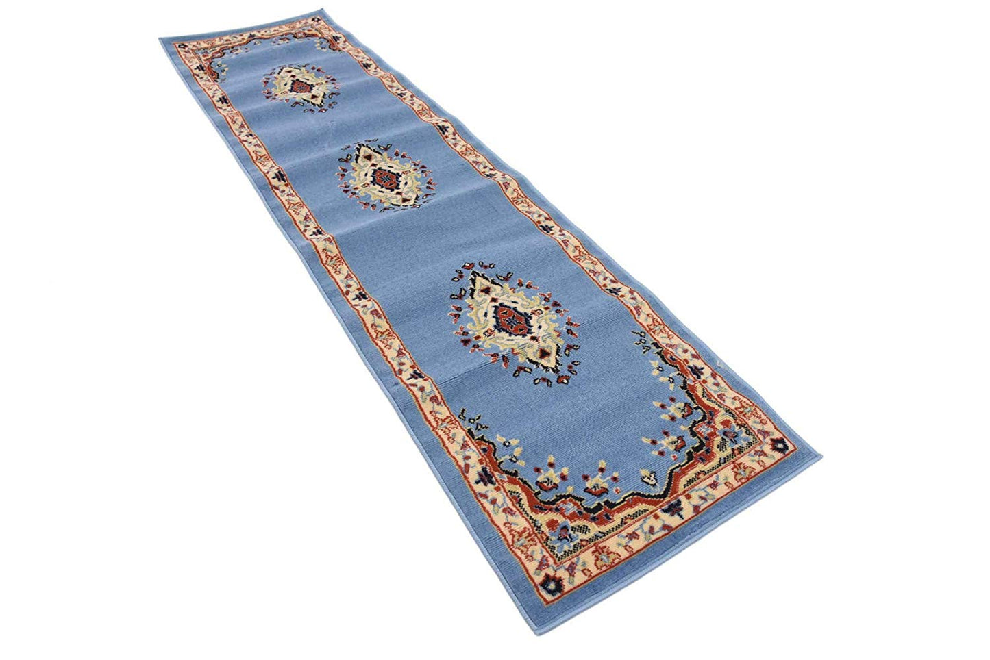 Traditional Light Blue Soft Area Rug