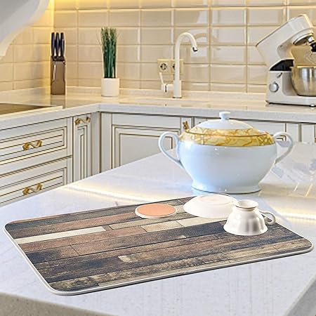 Absorbent Microfiber Protector for Kitchen Countertops 16 X 18 Inch Natural Fresh Fruits Dry Dishes Pads Tableware Mats