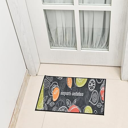 Printed Cushioned Non-Slip Kitchen Runner 2 PCS Set 16×24+16×47inch