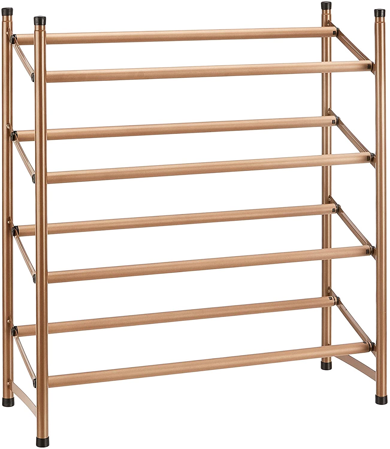 Easy Assemble Shoe Rack - 4-Tier, Rose Gold