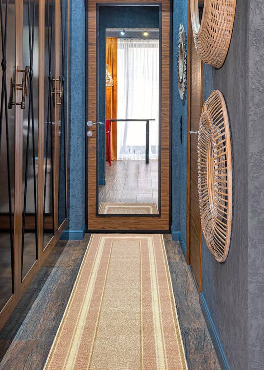 Non Slip Rubber Back Kitchen Rug Anti Slip Stair Treads (Emy-BGE, Runner (20"x59"))