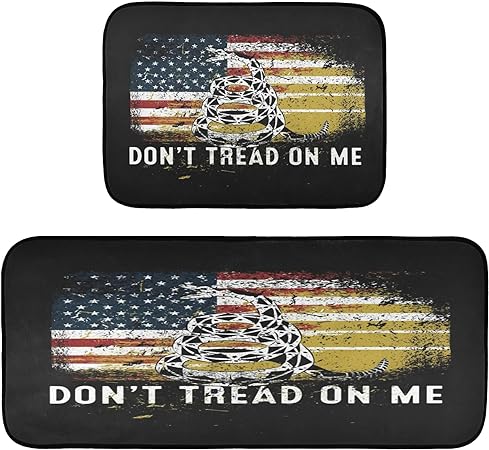 American Flag Fireworks Patriotic 4Th of July Non Slip Doormats Carpet Home Decor Set of 2