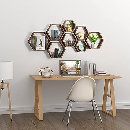 Hexagonal Floating Shelves Set of 6