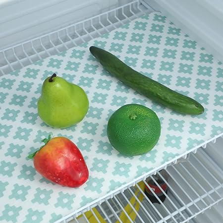 10 Pcs Absorbent Nonadhesive Refrigerator Liners, (Cool,12 x 24 Inch)