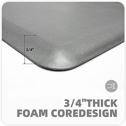 Anti Fatigue Floor Comfort Mat 3/4 Inch Thick 24" 70" Perfect for Standing Desks, Kitchen Sink, Stove, Dishwasher, Countertop, Office or Garage, Beige