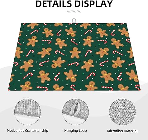 Bird Dish Drying Mat, Absorbent Microfiber Reversible Mats for Kitchen Counter, 16x18 Inch