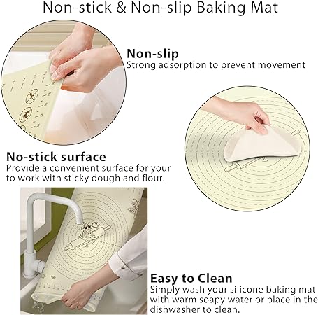 Silicone Extra Large Non-stick Baking Mat With High Edge, (20"X28")