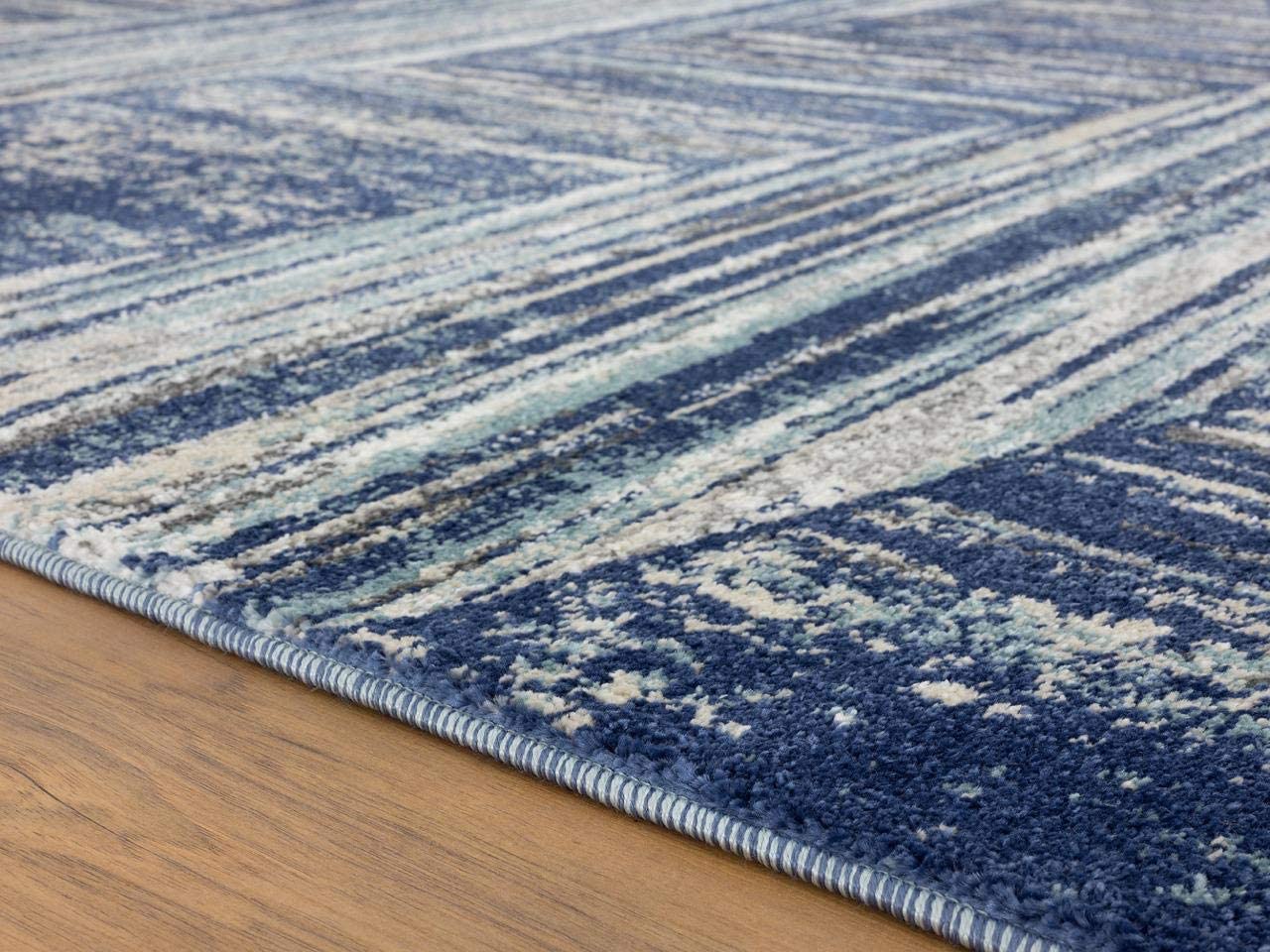 Tower Hill Abstract Blue Soft Area Rug