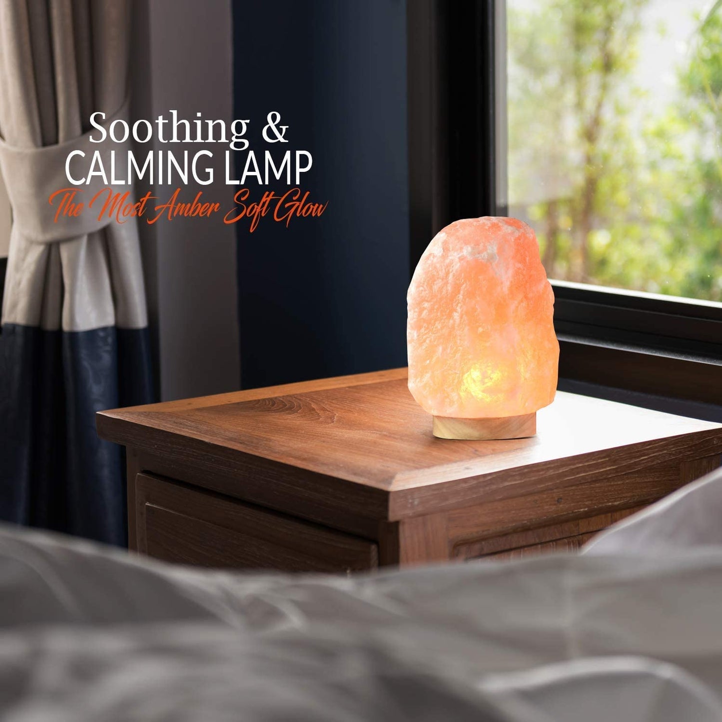 Himalayan Glow Natural Pink Salt Lamp, Crystal Salt Lamp Night Light