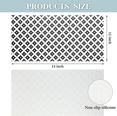10 Pcs Absorbent Nonadhesive Refrigerator Liners, (Cool,12 x 24 Inch)