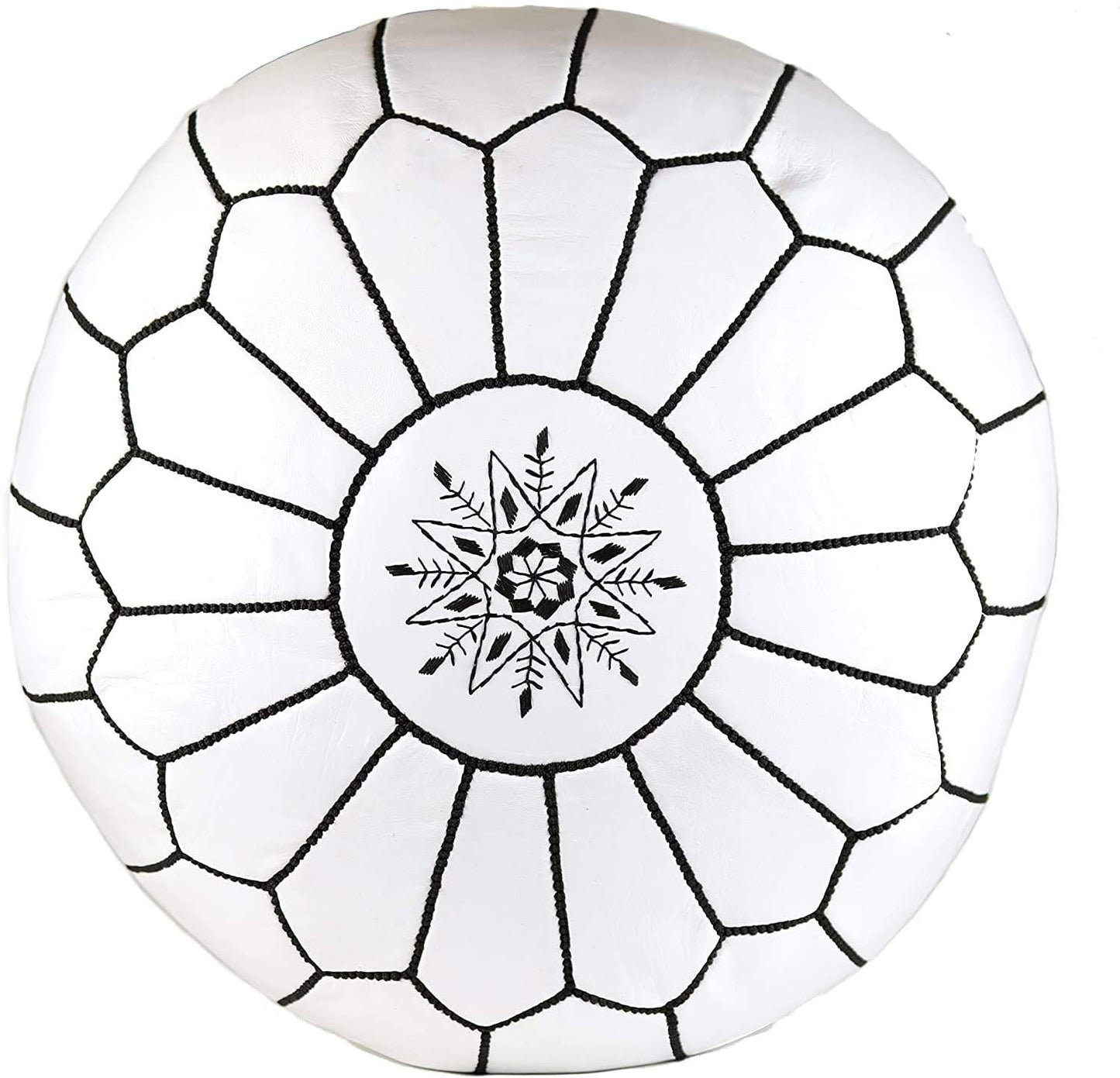 Moroccan Pouf Cover, Genuine Goatskin Leather - Cover ONLY - Stuffing is NOT Included sohaib