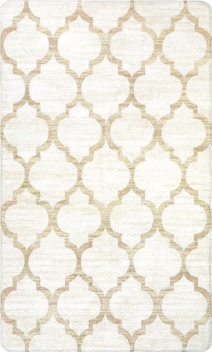 Moroccan Distressed Non-Slip Washable  Throw Area Rug - (2’X 3’, Blue)