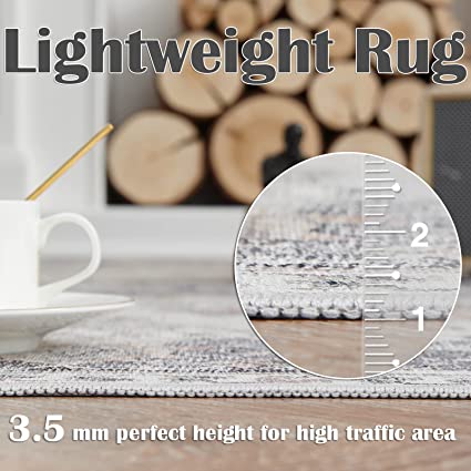 Persian Brick Red Vintage Foldable Thin Floral Print Floor Cover Retro Accent Rug