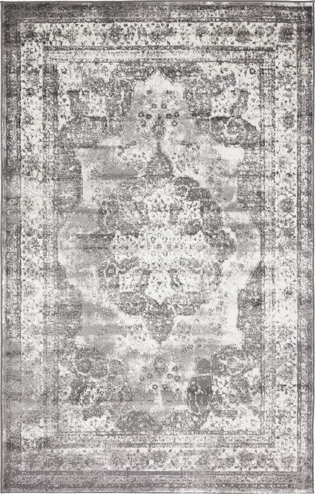 Vintage Grey/Light Grey Ivory  Soft Area Rugs