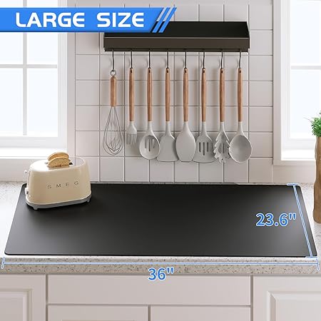 Silicone Resistant Countertop Protector Washable  Nonstick Silicone Craft Mat, 36"x 23.6"