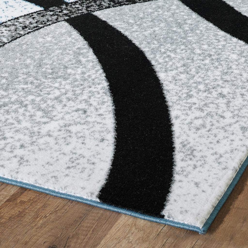 Howell Collection Blue Geometric Soft Area Rug