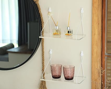 Clear Acrylic Floating Shelves/ Set of 2