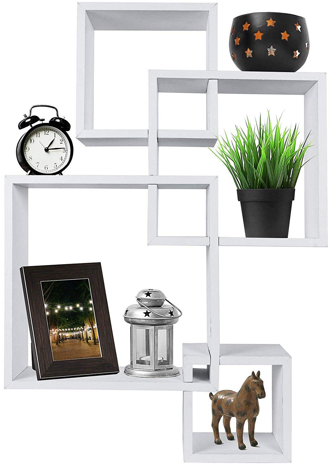 4 Cube Intersecting Wall Mounted Floating Shelves