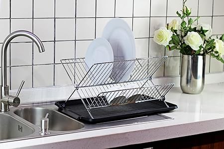 Universal Polypropylene Dish Drain Board for kitchen (Black)